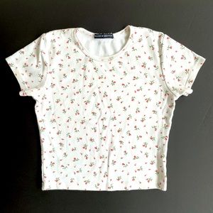 RARE Brandy Melville floral crop top